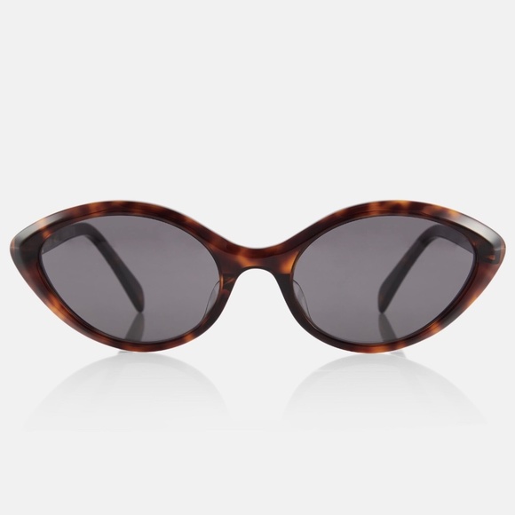 CELINE S264 Oval Cat Eye Acetate Sunglasses in Havana CL40264U